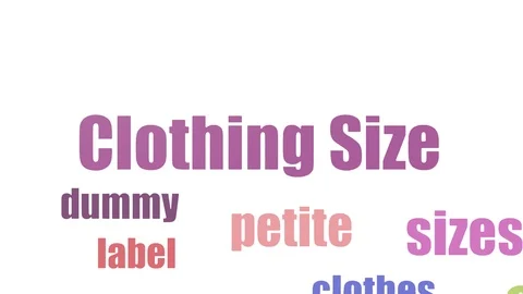 Clothing Size Word Cloud Animated Isolated On White Stock Footage 103670901