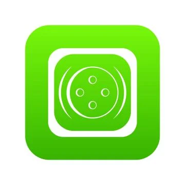 Clothing square button icon digital green Illustrazione stock