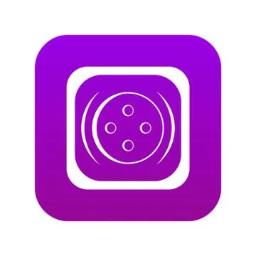 Clothing square button icon digital purple Illustrazione stock