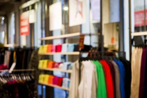 Clothing store with blurred efecto clothing store with blurred efecto Copy... Stock Photos