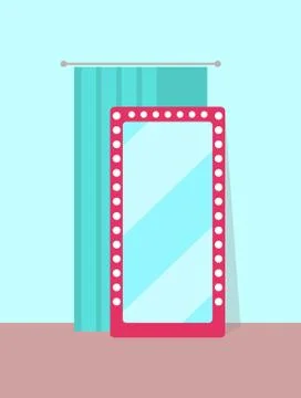 Clothing Store Changing Room Vector Illustration Illustrazione stock