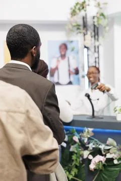 Clothing store clients standing in queue at cash register Stock Photos