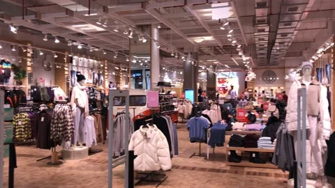 Clothing store in the mall Video stock 144558018