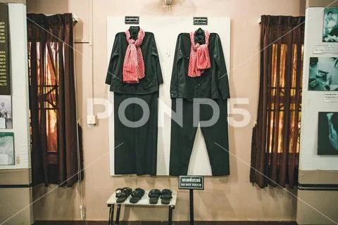 Clothing, the uniform of the Khmer Rouge committed genocide in Cambodia 70 ye Stock Photos