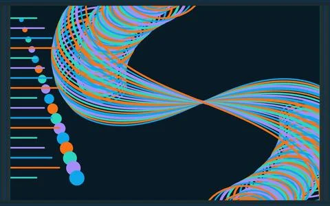 Clothoid Curvature Flow Illustrazione stock