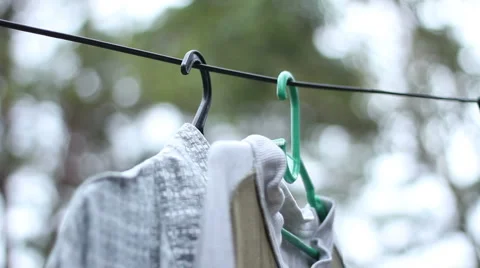 Cloths drying Video stock 6779324