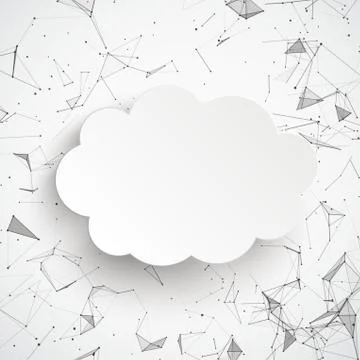 Cloud Abstract Background Connected Dots Illustrazione stock