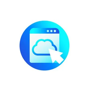 Cloud access icon for web Stock Illustration