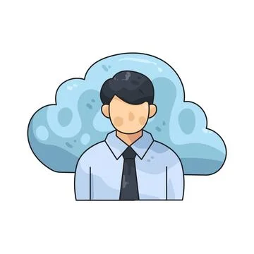Cloud admin illustration Stock Illustration