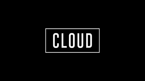 Cloud advertisement promo text animation video. High-quality 4K footage Stock Footage 295591780