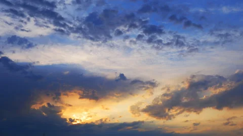 Cloud after storm in sunset Stock Footage 51816183