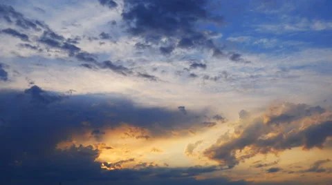 Cloud after storm in sunset Stock Footage 51816601