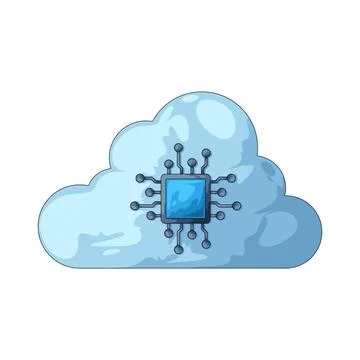 Cloud AI illustration Stock Illustration