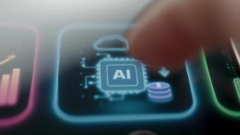 Cloud AI infrastructure budget control panel Stock Photos
