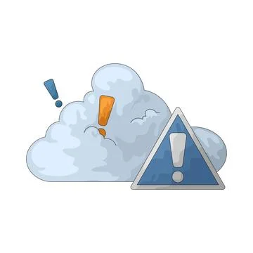 Cloud alert illustration Stock Illustration