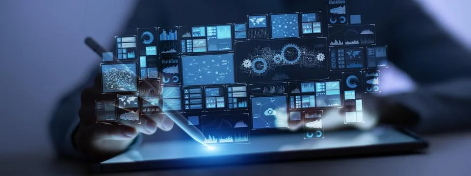 Cloud Analytics Infrastructure for Big Data and Business Intelligence Fotos Stock
