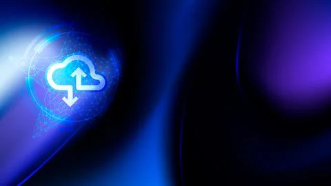 Cloud and AI Technology vector illustration 스톡 일러스트