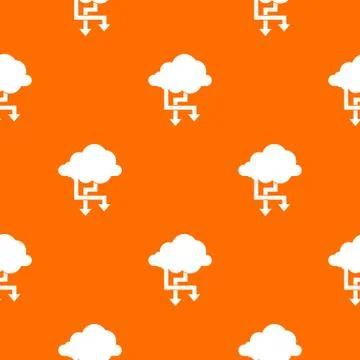 Cloud and arrows pattern seamless Stock Illustration