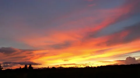 Cloud and blue sky in magic hour at sunset Stock Footage 134520179