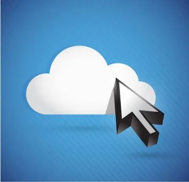 Cloud and cursor. connection concept Stock Illustration