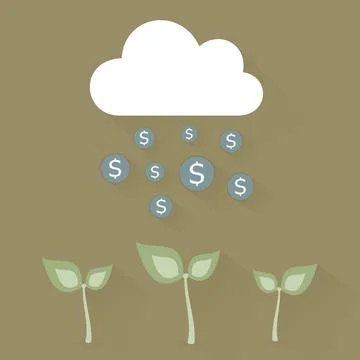 Cloud and dollar Foto stock