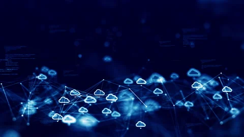 Cloud and edge computing technology concepts with cybersecurity data protection. Stock Footage 217652617