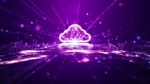 Cloud and edge computing technology data transfer Backup storage concept. A.. Stock Footage 250733082