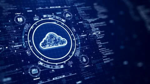 Cloud and edge computing technology concepts with cybersecurity data protecti 스톡 사진