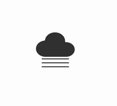 Cloud and fog web icon close up Stock Illustration