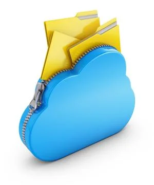 Cloud and folders Illustrazione stock