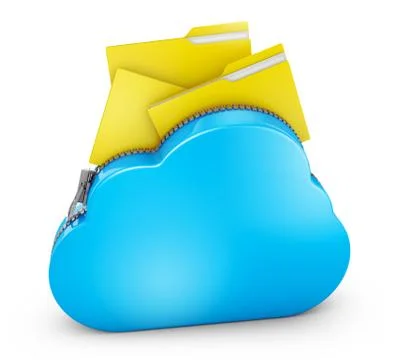 Cloud and folders Illustrazione stock