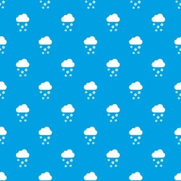 Cloud and hail pattern seamless blue イラスト素材