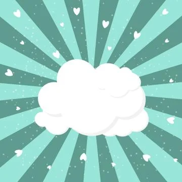 Cloud and Heart Background Vector Illustration Stock Illustration