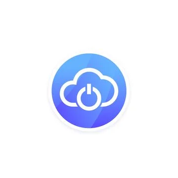 Cloud and off icon for apps 库存插图