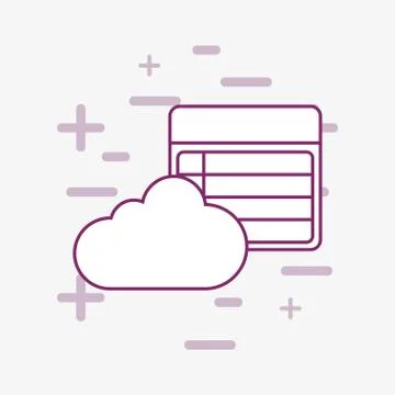 Cloud and invoice Illustrazione stock