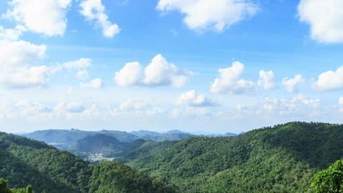 Cloud And Mountain Range Stock Footage 297098477