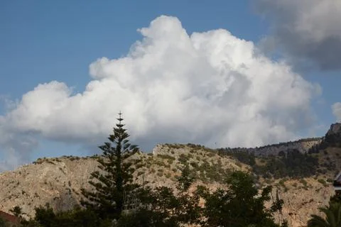 Cloud and mountain1 写真素材