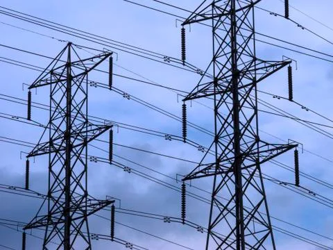Cloud and power blue Stock Photos