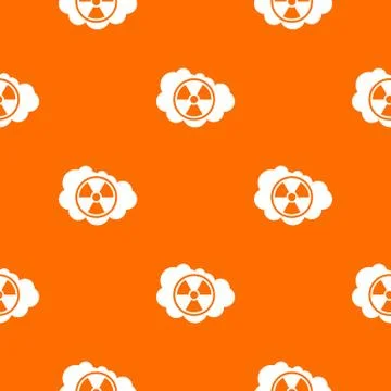 Cloud and radioactive sign pattern seamless Stockillustratie