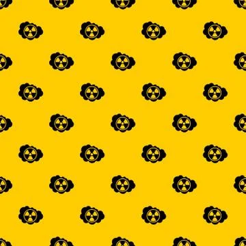 Cloud and radioactive sign pattern vector Stock Illustration