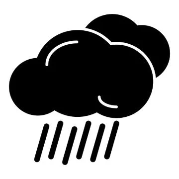 Cloud and rain isolated. Vector art. Illustrazione stock
