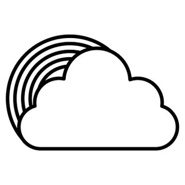 Cloud and rainbow design Stock Illustration