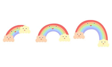 Cloud and rainbow illustration2 Illustrazione stock