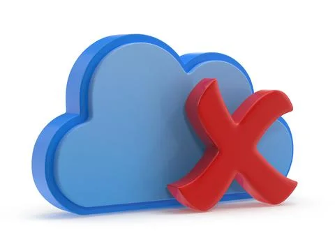 Cloud And Red Cross Mark Illustrazione stock