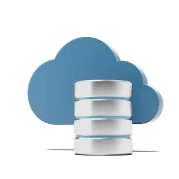 Cloud and remote data storage Stock Illustration