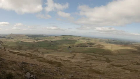 Cloud and Road Time lapse from Shining Tor of Cat and Fiddle Road Stock Footage 161009975