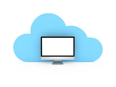 Cloud and screen Illustrazione stock