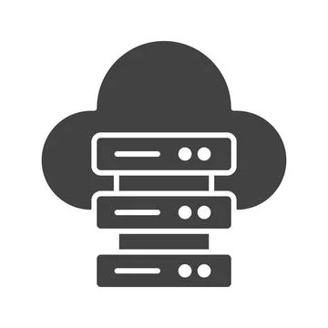 Cloud and Server Data icon vector image. 库存插图