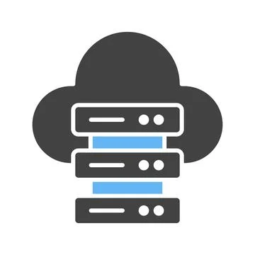 Cloud and Server Data icon vector image. Illustrazione stock