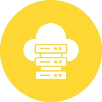 Cloud and Server Data icon vector image. Stock Illustration